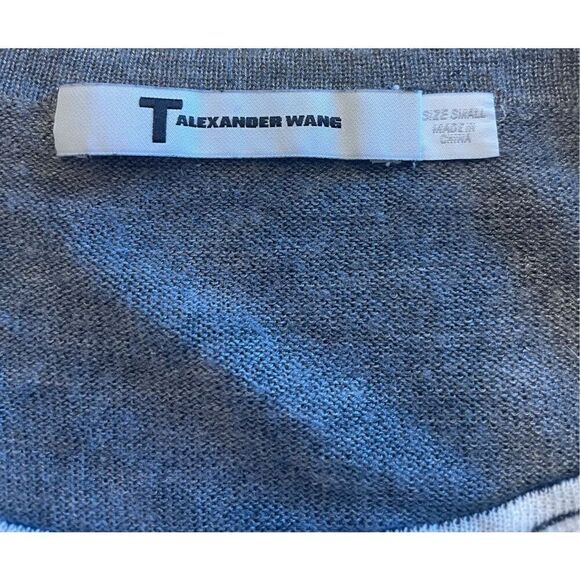 T by Alexander Wang 100% Linen Long Sleeve Tee - Picture 3 of 4